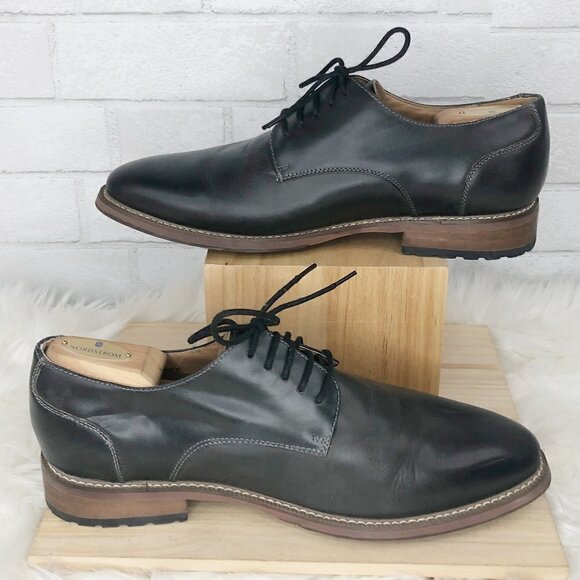 Joseph Abboud Thorton Leather Plain Toe Gray Oxfords Men's Size 10.5 - Picture 7 of 7